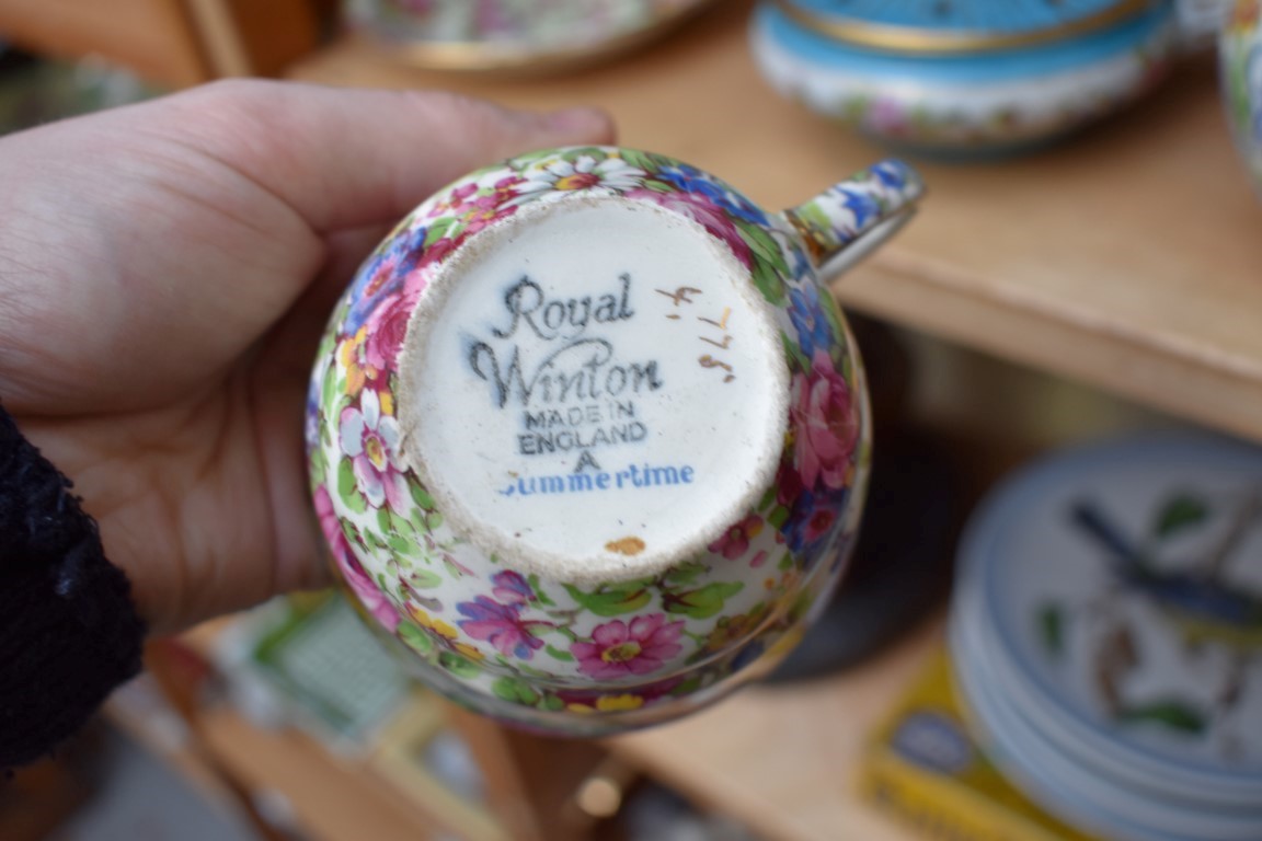 A mixed group of ceramics, to include a Royal Winton 'Summertime Chintz' part teaset; an unusual - Image 4 of 4