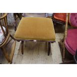 A 19th century rosewood x-frame stool.