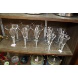 A suite of twelve airtwist wine glasses, largest 16cm high.