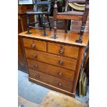 A Victorian mahogany chest of drawers, 104cm wide.