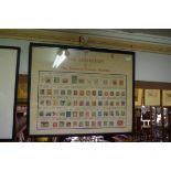 Two framed displays of Japanese postage stamps.