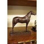 Emmanuel Fremiet, standing horse, inscribed, bronze, 27cm high.