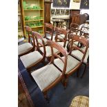 A set of six William IV mahogany dining chairs.