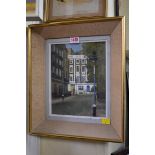 Charles McCall, 'Montpelier Square, London', signed and dated '68, labelled verso, oil on board,