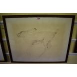 Elisabeth Frink, 'Hare', signed and numbered 2/70, lithograph, 50.5 x 64cm.