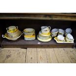 A collection of Royal Doulton pottery and porcelain series ware teawares.