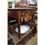 An 18th century mahogany lowboy, 18.5cm wide.