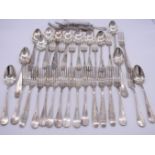 *WITHDRAWN FROM SALE* A quantity of Continental white metal flatware, to include some Austrian and