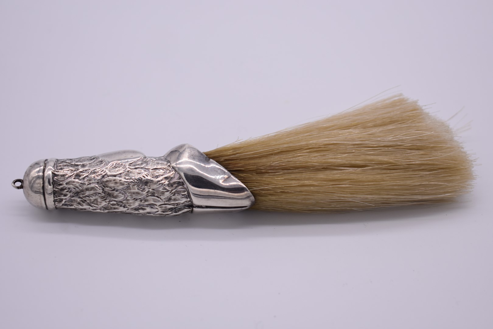 A Victorian silver mounted crumb brush, by Cornelius Desormeaux Saunders & James Francis Hollings,