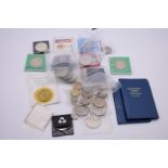 Coins: a quantity of UK commemorative crowns and other UK coinage.