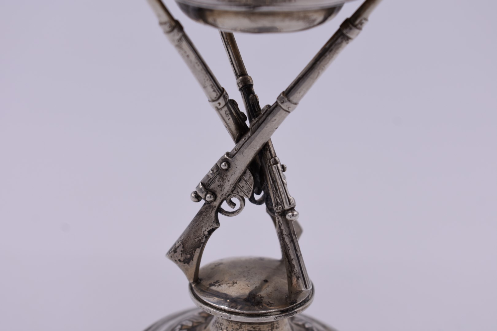 A Chinese white metal 'Shanghai Volunteer Corps' rifle shooting trophy cup, by Luen Wo, inscribed - Image 2 of 3