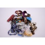 A quantity of costume jewellery; and ladies modern fashion watches.