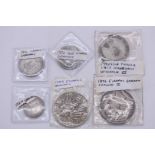 Coins: two German silver funf (5) mark, 1876 and 1899; together with a Prussian thaler 1817 etc,