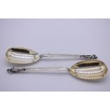 A pair of Victorian silver and gilt apostle serving spoons, by Sibray, Hall & Co (Job Frank Hall),