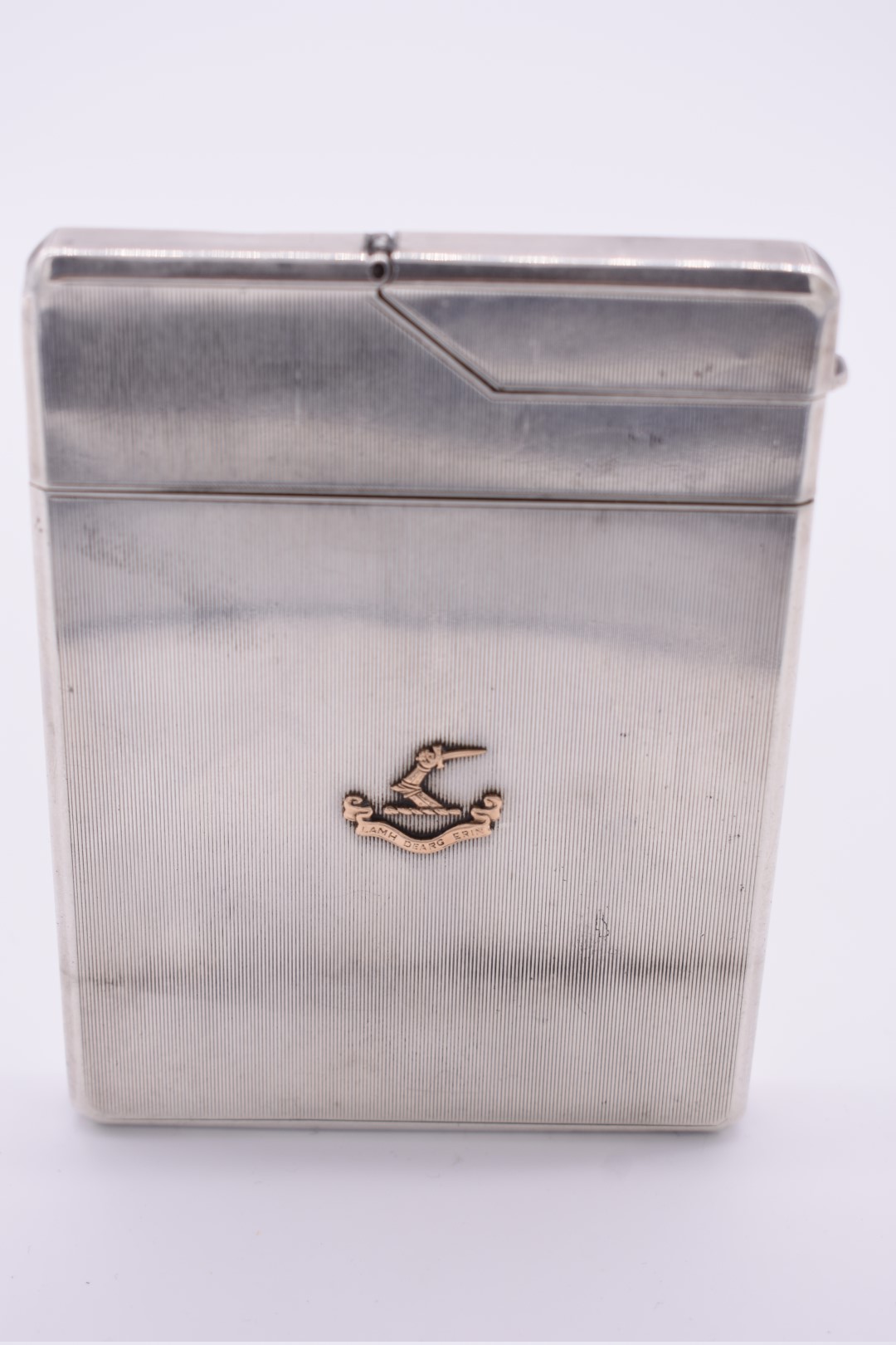 An engine turned silver combination cigarette case and lighter, by Asprey & Co, London 1932,