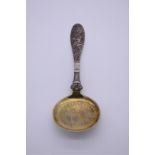 A Norwegian .830 silver and gilt decorative spoon, by Henrik Moller, Trondheim, 21.5cm, 98g.