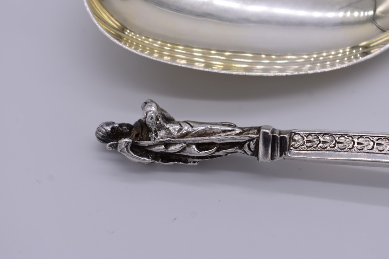 A pair of Victorian silver and gilt apostle serving spoons, by Sibray, Hall & Co (Job Frank Hall), - Image 2 of 3