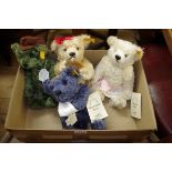 Four Steiff teddy bears, comprising: 'Monday's Bear'; 'Tuesday's Bear'; 'Wednesday's Bear'; '