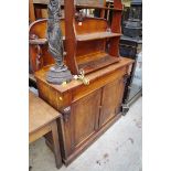 A Victorian mahogany chiffonier, 108.5cm wide.