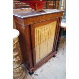 A 19th century mahogany, rosewood and inlaid pier cabinet, 75.5cm wide.