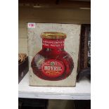 An early 20th century vintage Bovril advertising display tin, 32cm high.