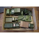 A collection of Britains and Dinky military vehicles and similar. (7)