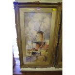 L Van Staaten, 'Amsterdam'; 'Overschie', a pair, each signed, watercolour, 64 x 29cm. (2)