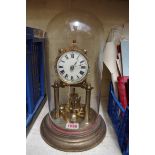 A brass anniversary clock.