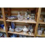 A mixed group of 19th century and later English and Continental ceramics, to include: a Rye