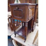A 19th century French rosewood pot cupboard, 35cm wide.