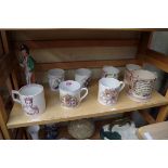 A group of 19th century and later pottery, to include: a Sunderland lustre frog mug; a Queen