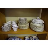 A Royal Worcester 'Bernina' pattern and 'Engadine' pattern part tea and dinner service.