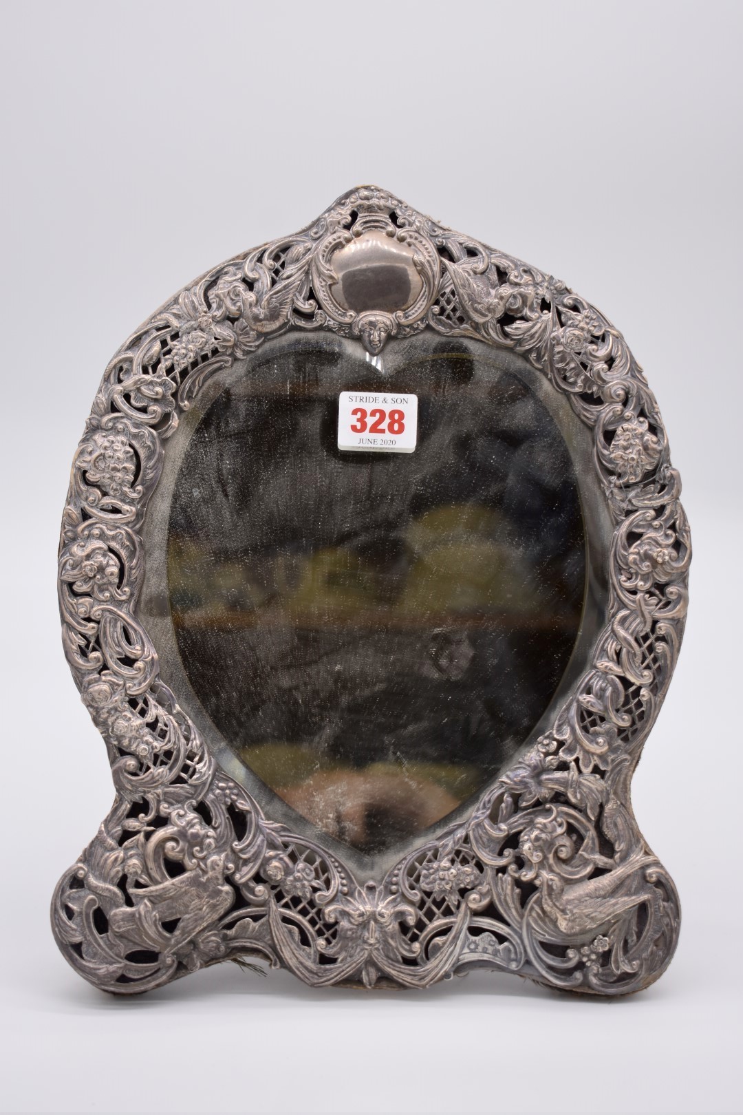 A Victorian silver easel dressing mirror, by William Comyns, London 1895, 32cm high. - Image 2 of 4