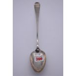 A George III silver Old English pattern serving spoon, by William Sumner I, London 1806, 30cm, 94g.