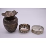 Four items of foreign metalware.