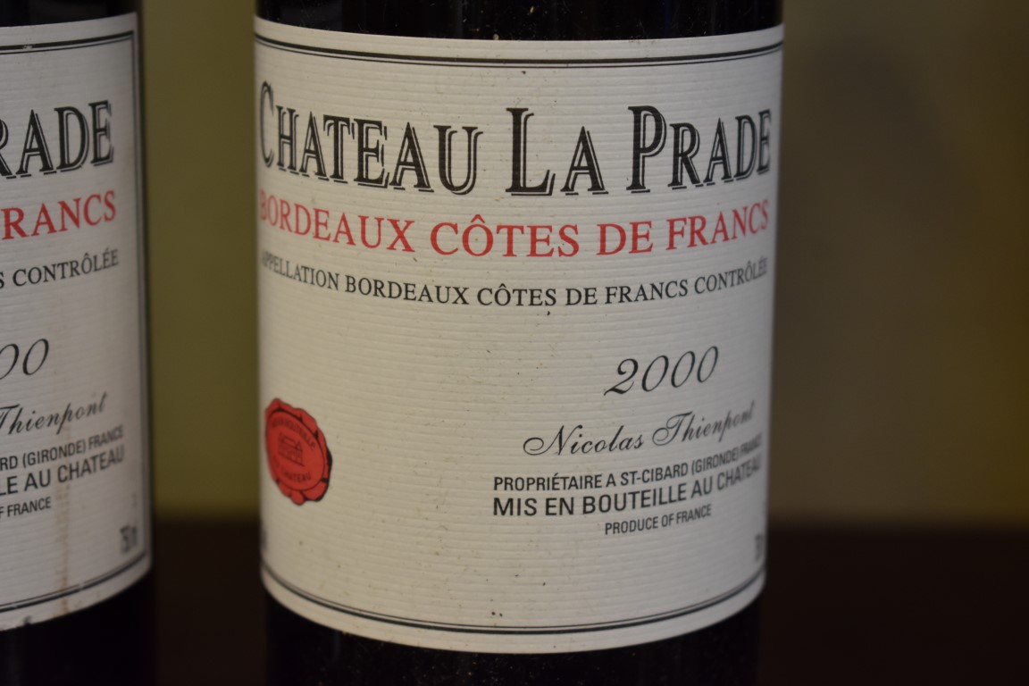 Two 75cl bottles of Chateau La Prade, 2000, Cotes de Francs, Nicolas Thienpont. (2) - Image 2 of 3