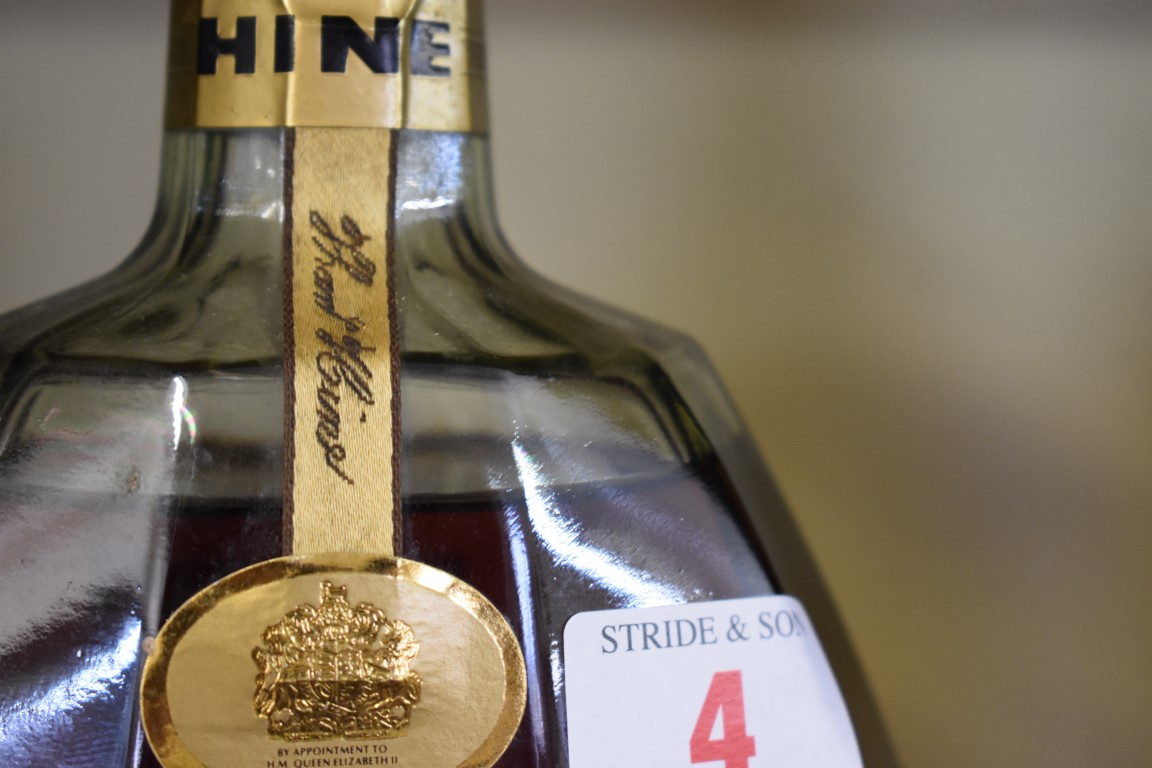 A 68cl bottle of Hine 'Antique Tres Vieille' cognac, probably 1970s/80s bottling, (foil seal not - Image 2 of 4