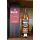 WITHDRAWN FROM SALE: A 70cl bottle of Glenfiddich 15 year old Solera Vat whisky, in presentation box