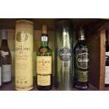 Two 70cl bottles of single malt whisky, comprising: Glenfiddich 12 year old, in metal tube; and