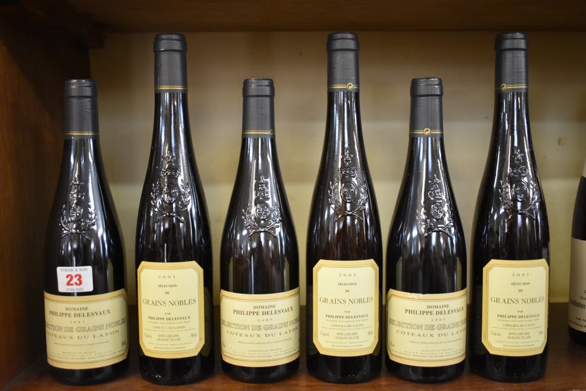 Six 50cl bottles of Coteaux de Layon Selection Grains Nobles, Philippe Delesvaux, comprising: