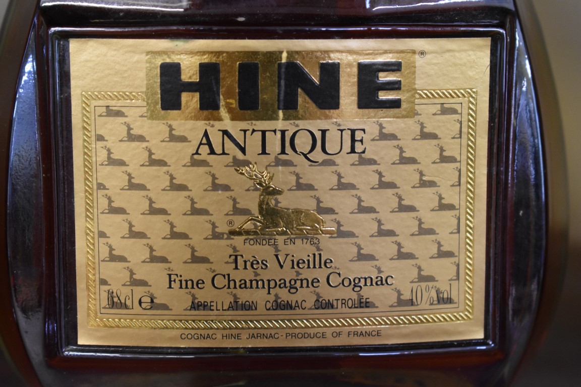 A 68cl bottle of Hine 'Antique Tres Vieille' cognac, probably 1970s/80s bottling, (foil seal not - Image 3 of 4