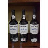 Three 75cl bottles of Churchill's 1997 vintage port. (3)