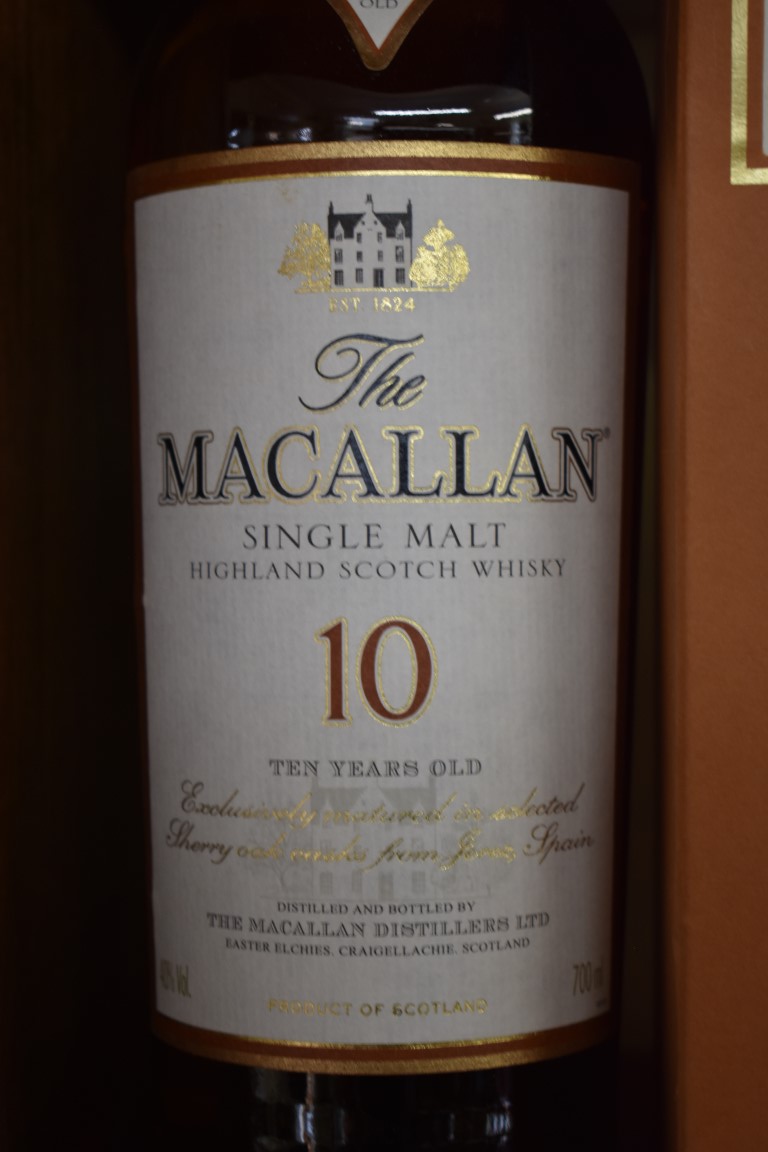 A 70cl bottle of The Macallan 10 year old 'Sherry Oak' whisky, in card box. - Image 3 of 3