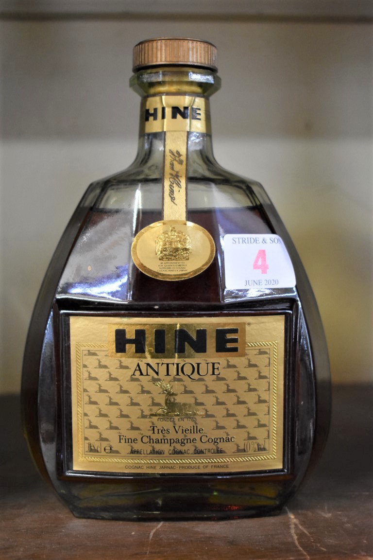 A 68cl bottle of Hine 'Antique Tres Vieille' cognac, probably 1970s/80s bottling, (foil seal not