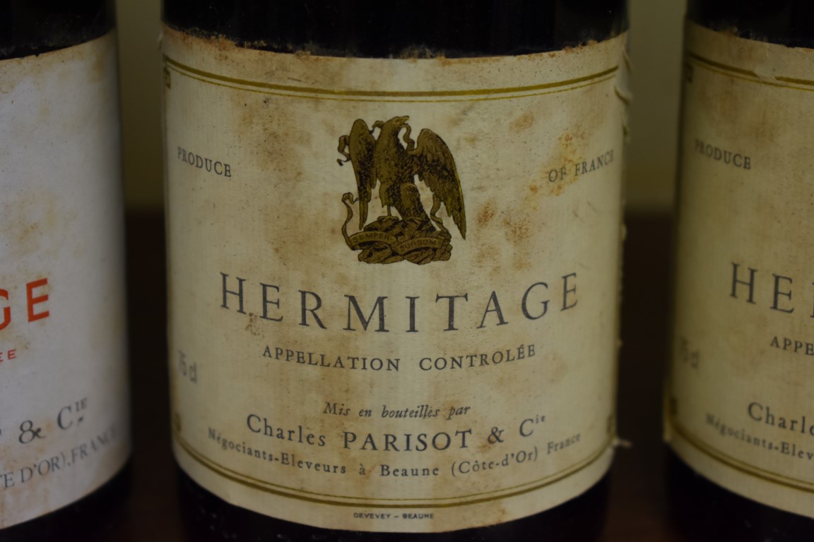 Three 75cl bottles of Hermitage, 1974, Parisot. (3) - Image 2 of 3