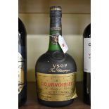 A 68cl bottle of Courvoisier VSOP fine champagne cognac, probably 1970s bottling.