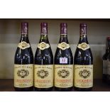 Four 75cl bottles of Gigondas Domaine du Cayron, 1986, Michel Faraud. (4)
