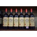 Six 75cl bottles of Chateau Tour du Haut Moulin, 2000, Cru Bourgeois Medoc. (6)