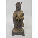 WITHDRAWN FROM SALE A Chinese bronze figure of a scholar, probably Ming.
