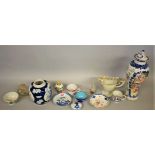 A mixed group of Chinese porcelain and works of art, 18th century and later, to include: an